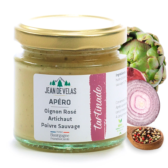 Idées apéro : Tartinade Oignon rosé, Artichaut et Poivre sauvage