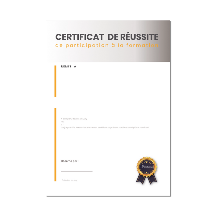 Mon diplome vierge : faux diplome personnalisé DIPLOME NIVEAU 4