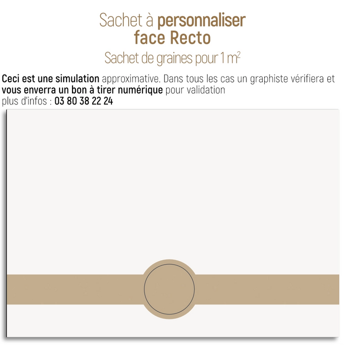 Sachet de graine personnalisé anniversaire crème