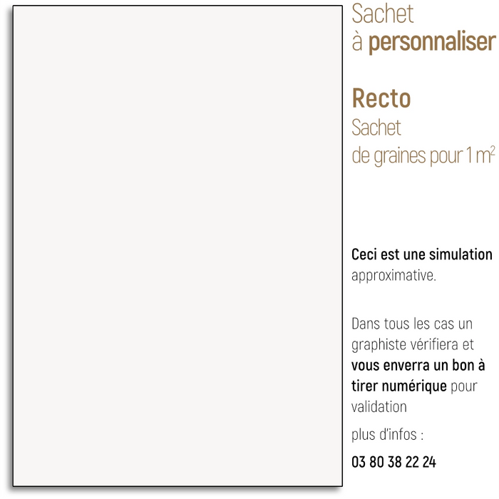 Sachet de graine personnalisé anniversaire crème