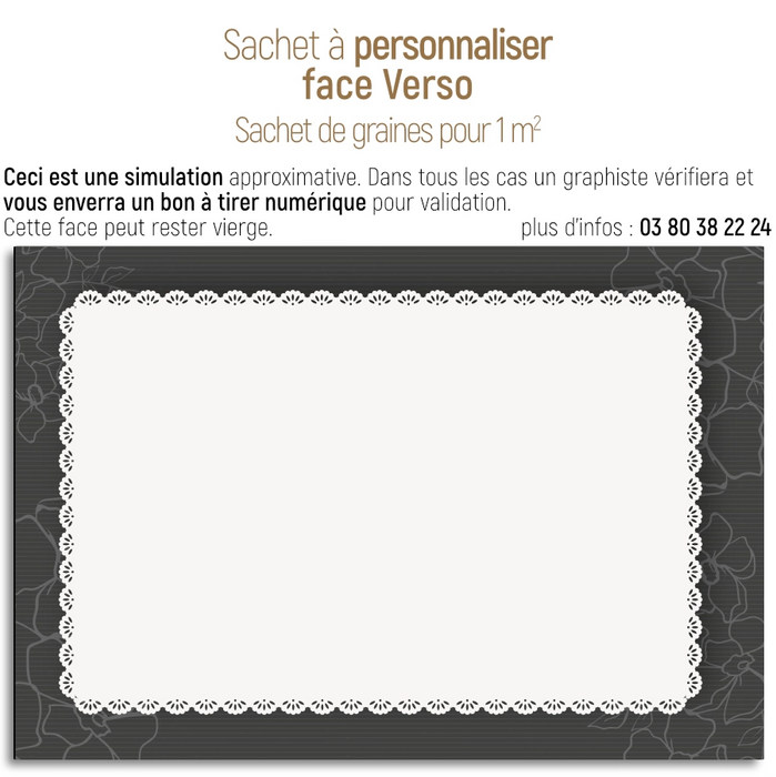 Sachet de graine personnalisé anniversaire dentelle