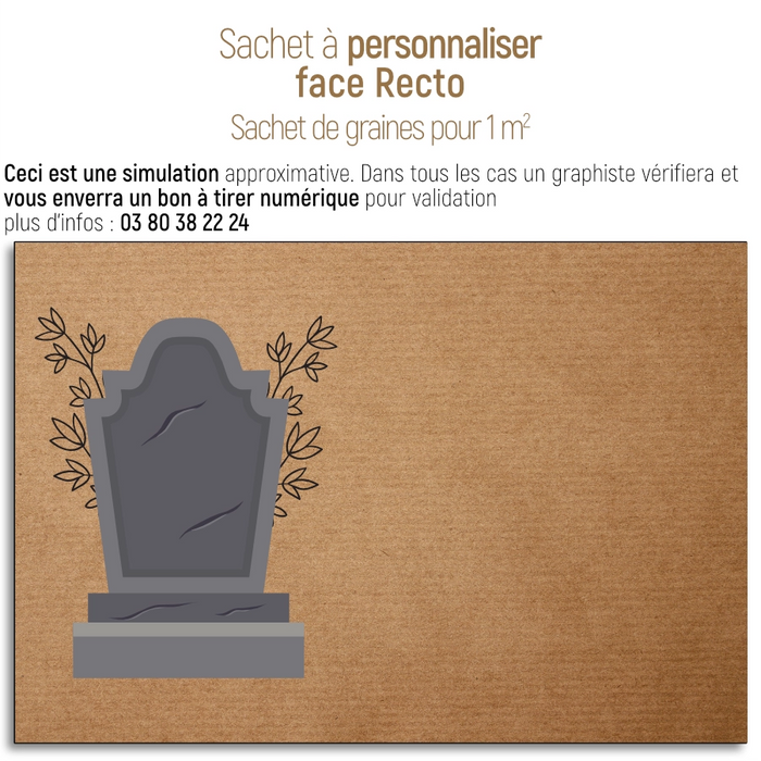Sachet de graine personnalisé enterrement Kraft naturel