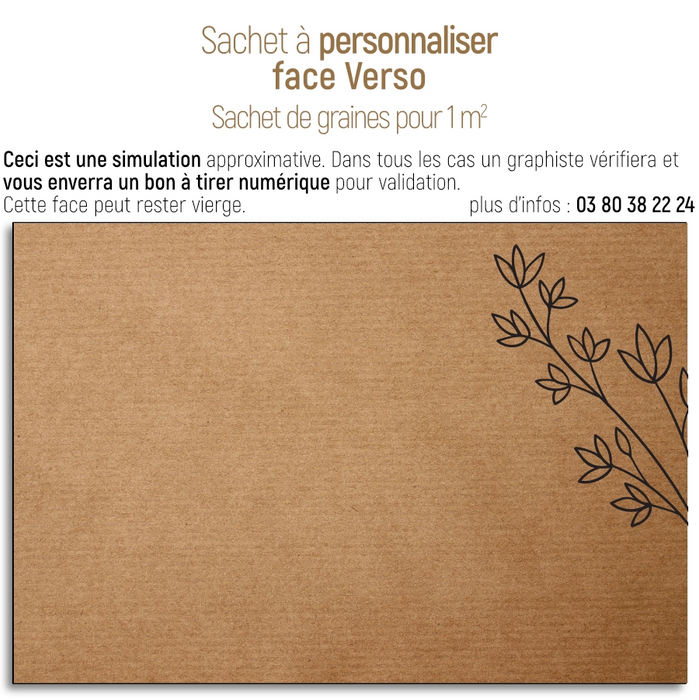 Sachet de graine personnalisé enterrement Kraft naturel