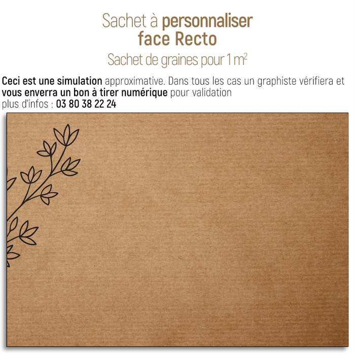 Sachet de graine personnalisé pour mariage KRAFT simple