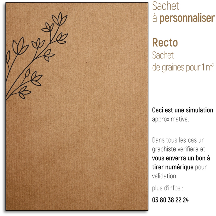 Sachet de graine personnalisé pour mariage KRAFT simple