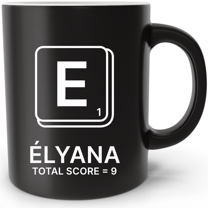 Mug personnalisé Scrabble Lettre E