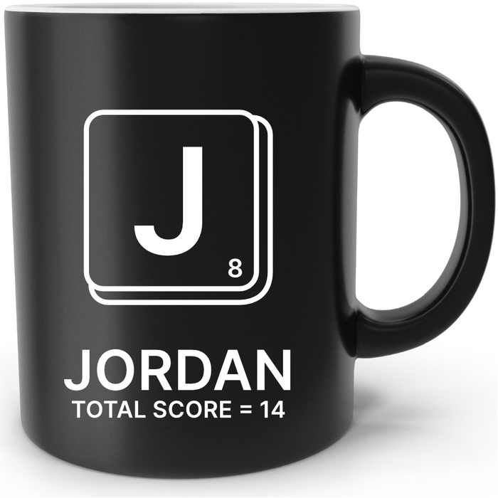 Mug personnalisé Scrabble Lettre J