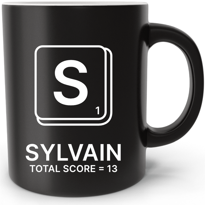 Mug personnalisé Scrabble Lettre S