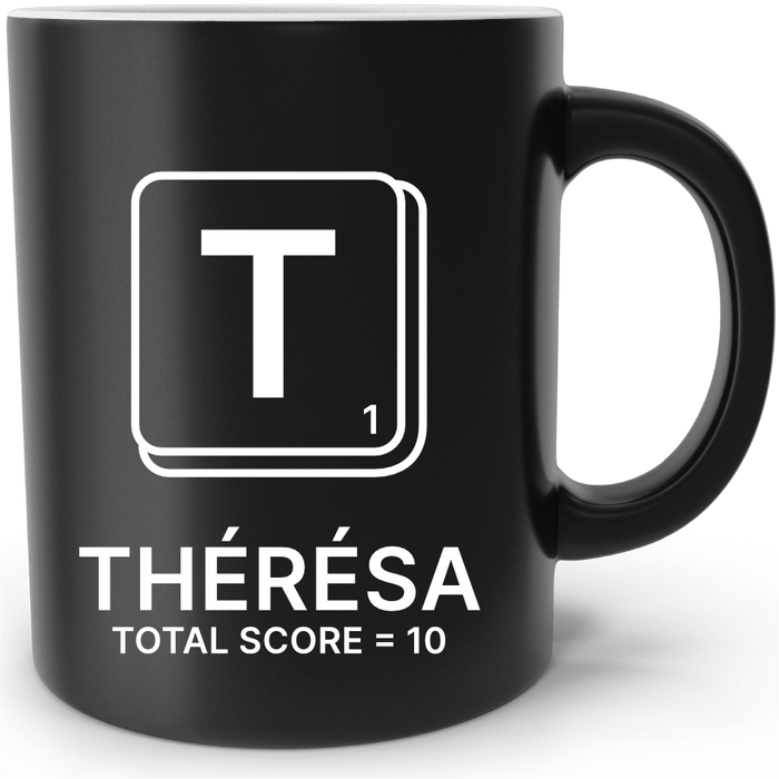 Mug personnalisé Scrabble Lettre T