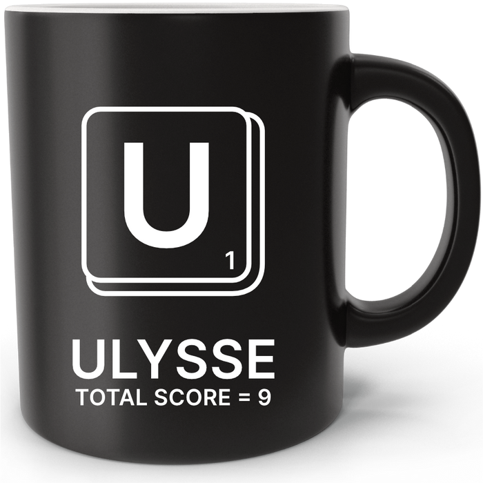 Mug personnalisé Scrabble Lettre U