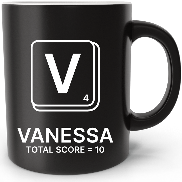 Mug personnalisé Scrabble Lettre V