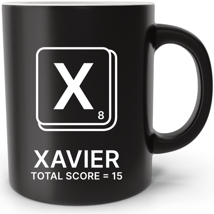 Mug personnalisé Scrabble Lettre X