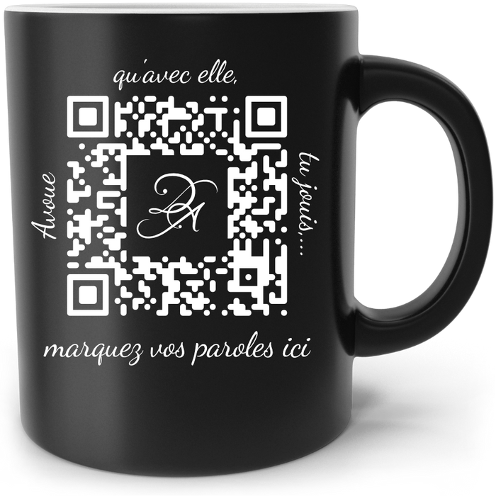MUG tu jouis de tous les plaisirs de la vie, paroles de Donna Angel avec chanson QRcode