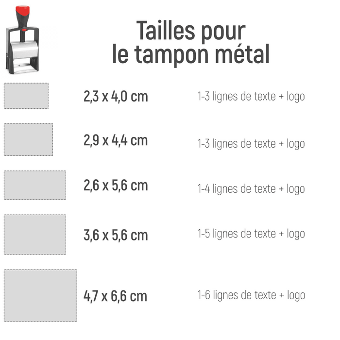 Tampon d'entreprise administratif avec mentions légales - Bien-stocker