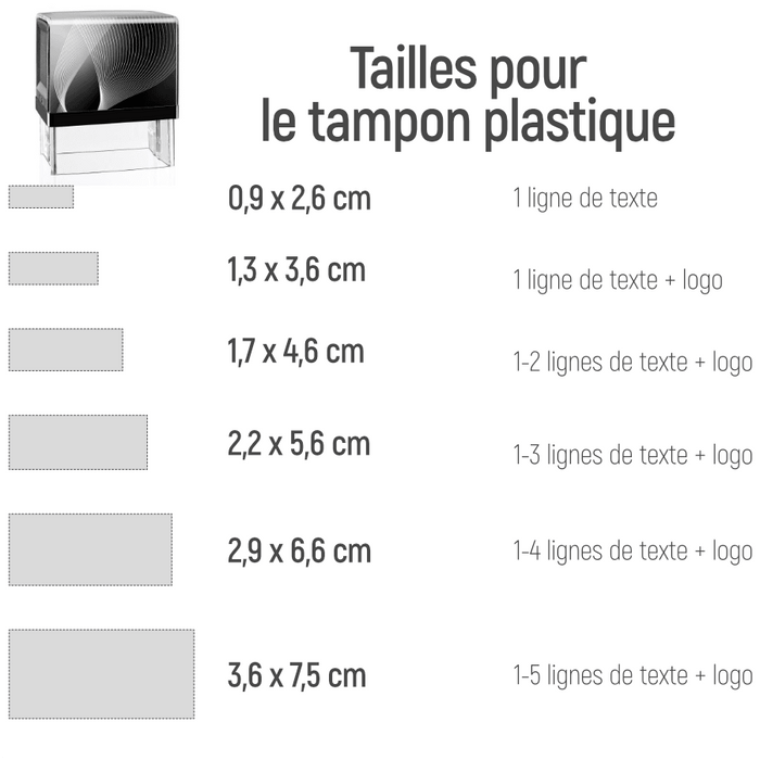 Tampon d'entreprise administratif avec mentions légales - Bien-stocker