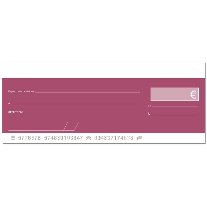 Template chèque factice géant gratuit lit de vin de bordeaux ou bourgogne
