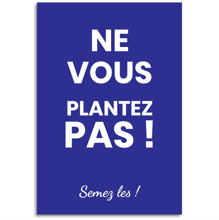 Sachet de graine personnalisé moderne uni bleu foncé