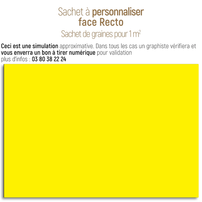 Sachet de graine personnalisé moderne uni jaune