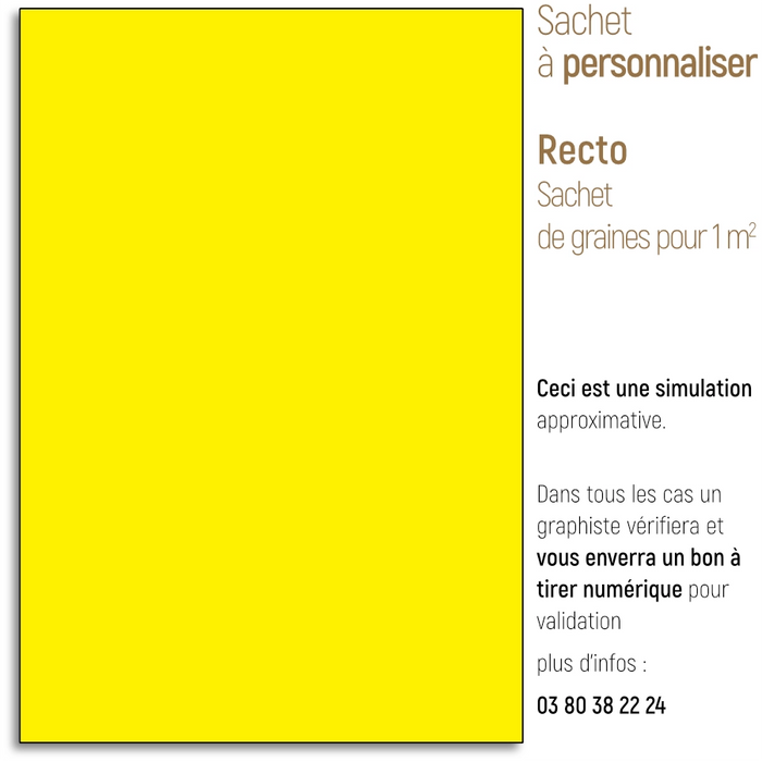 Sachet de graine personnalisé moderne uni jaune