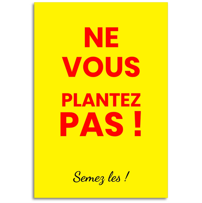 Sachet de graine personnalisé moderne uni jaune