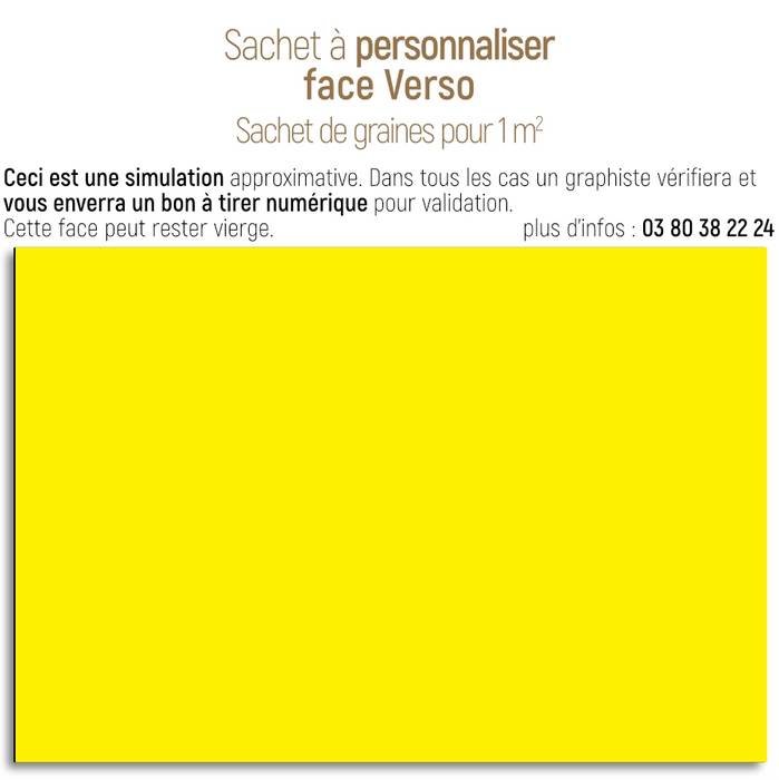 Sachet de graine personnalisé moderne uni jaune