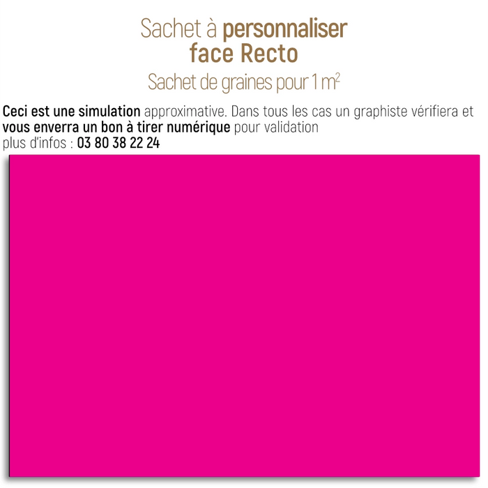 Sachet de graine personnalisé moderne uni magenta