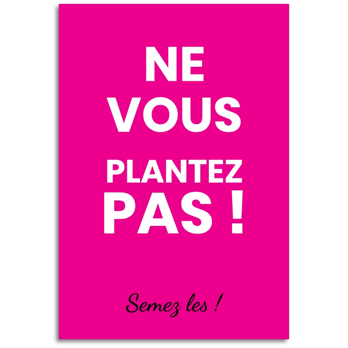 Sachet de graine personnalisé moderne uni magenta