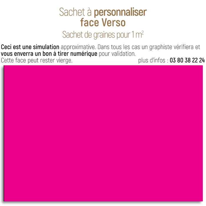 Sachet de graine personnalisé moderne uni magenta