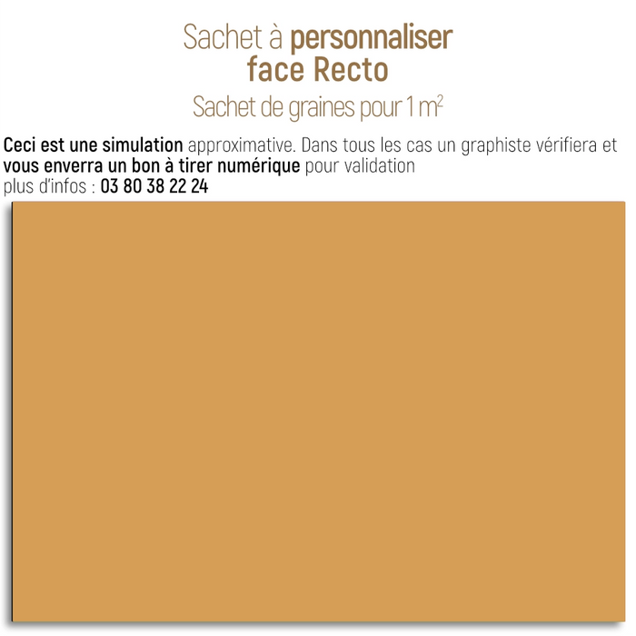 Sachet de graine personnalisé moderne uni marron