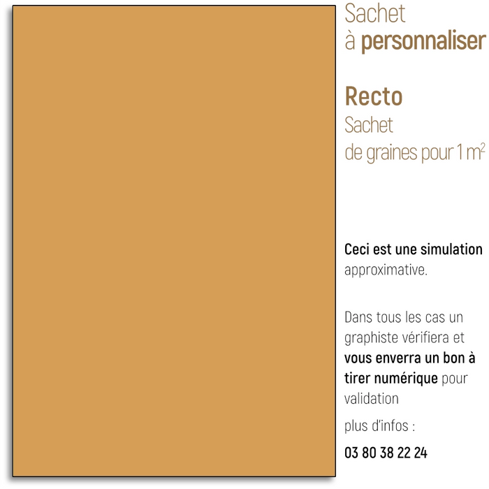 Sachet de graine personnalisé moderne uni marron