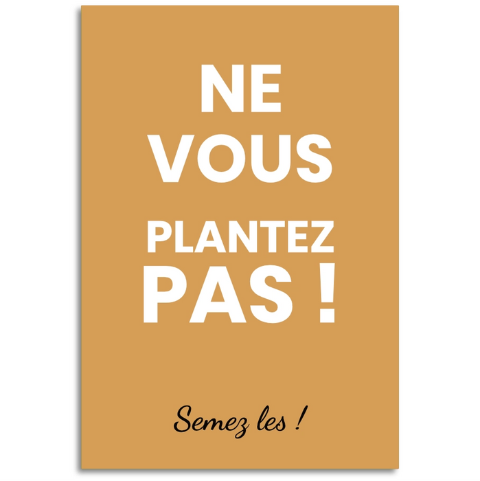 Sachet de graine personnalisé moderne uni marron