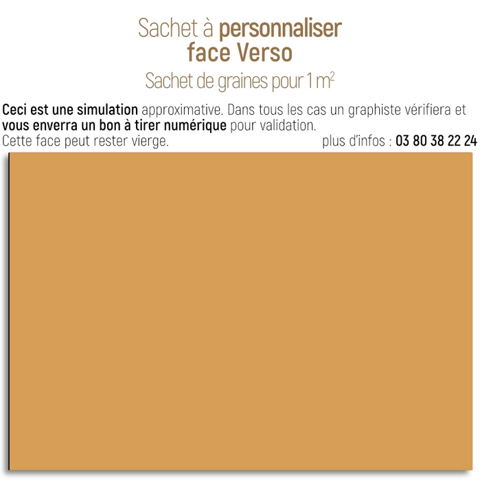 Sachet de graine personnalisé moderne uni marron