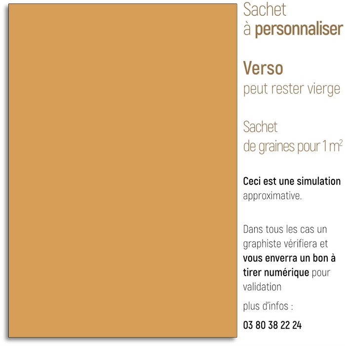 Sachet de graine personnalisé moderne uni marron