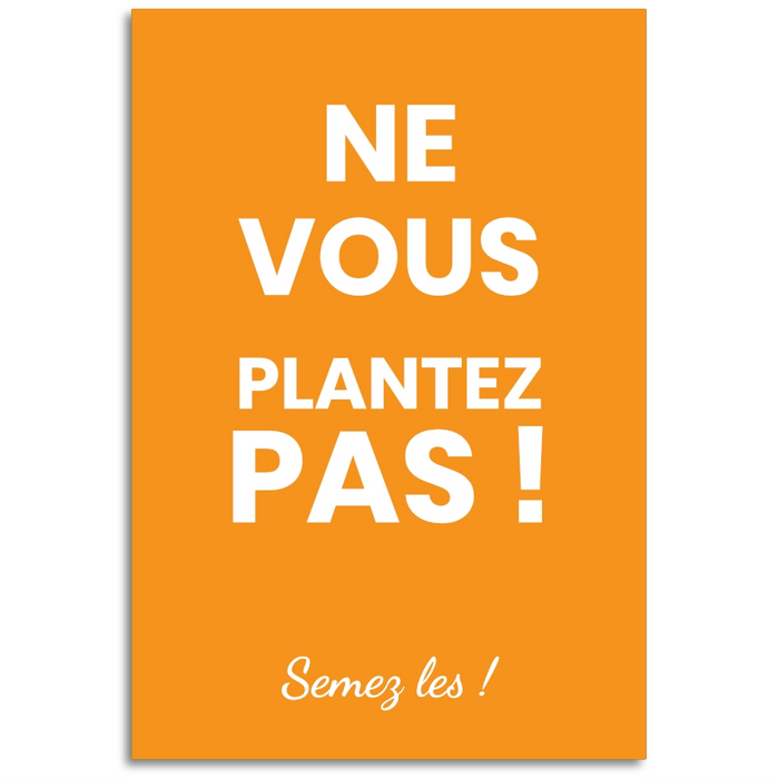 Sachet de graine personnalisé moderne uni orange