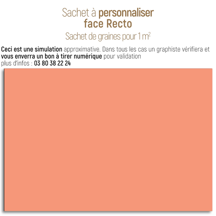 Sachet de graine personnalisé moderne uni rose saumon