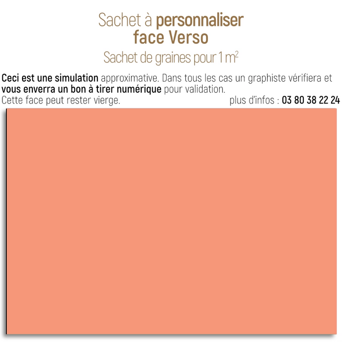 Sachet de graine personnalisé moderne uni rose saumon