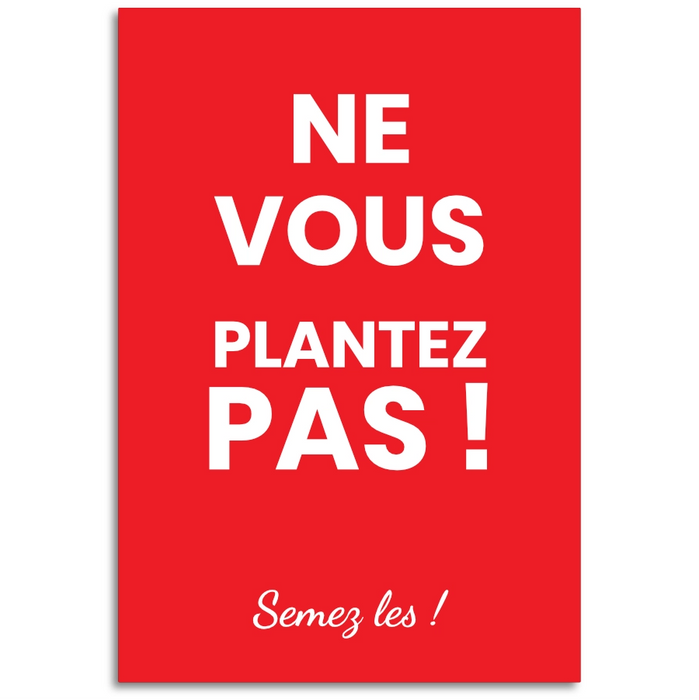 Sachet de graine personnalisé moderne uni rouge