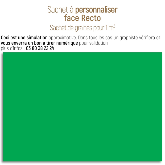 Sachet de graine personnalisé moderne uni vert