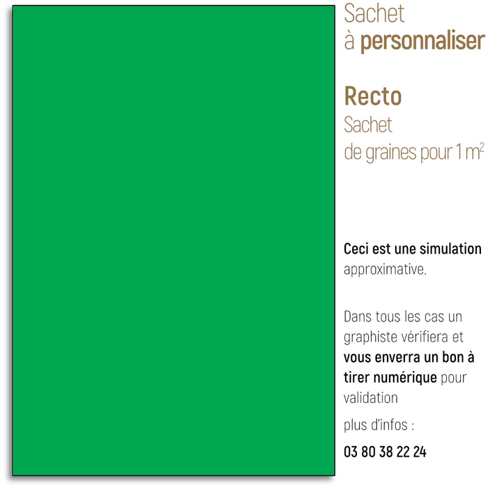 Sachet de graine personnalisé moderne uni vert