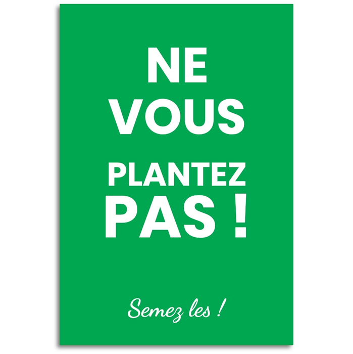 Sachet de graine personnalisé moderne uni vert
