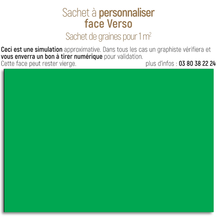 Sachet de graine personnalisé moderne uni vert