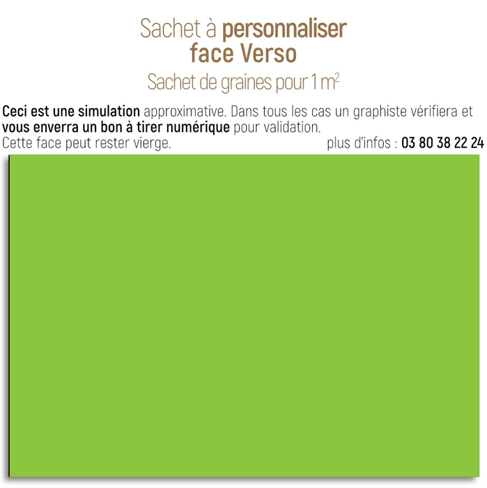 Sachet de graine personnalisé moderne uni vert pomme