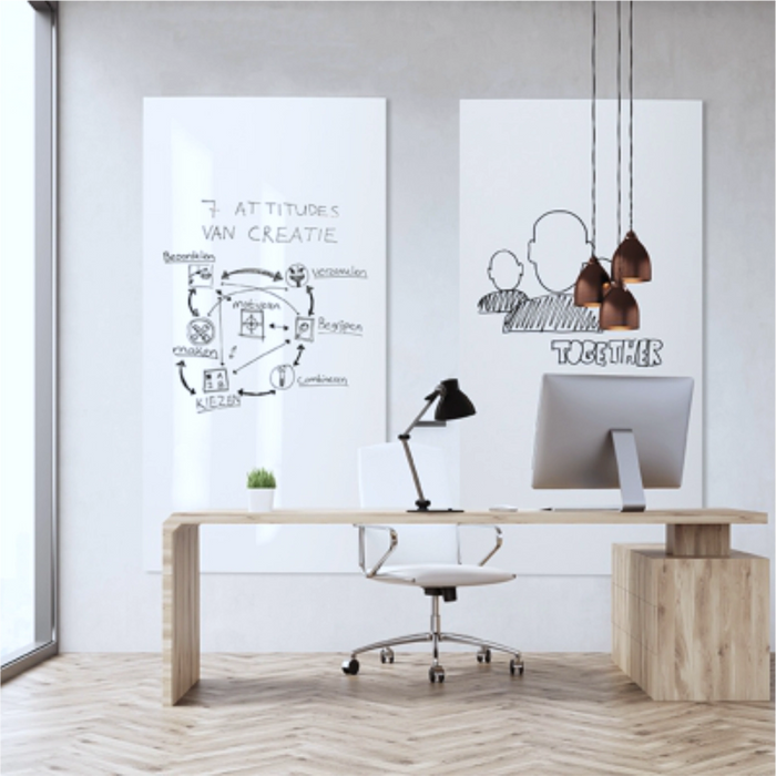 Tableau blanc mural sans cadre - Bien-stocker