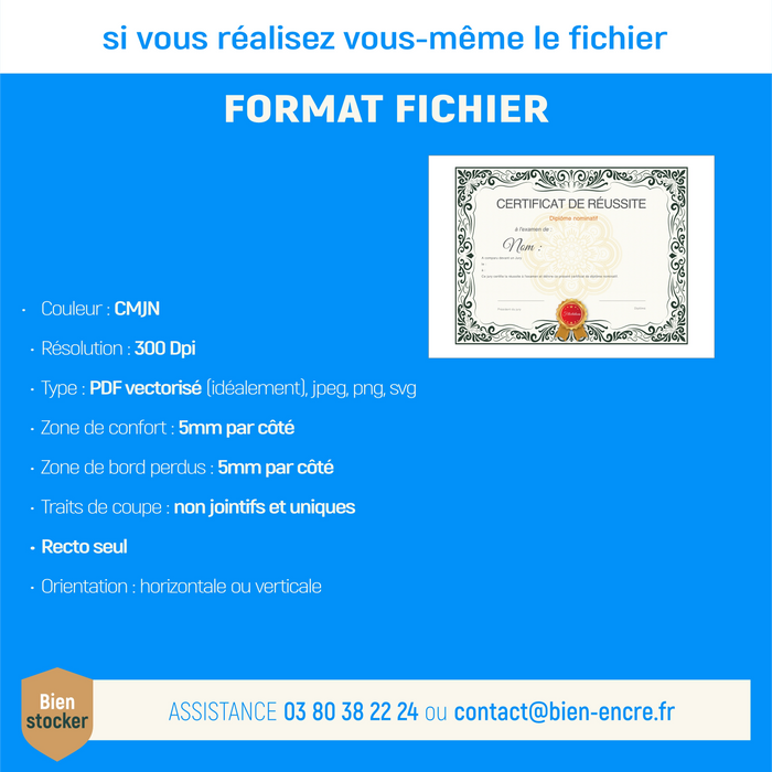 Mon diplome vierge : faux diplome personnalisé, faux diplom art - Bien-stocker