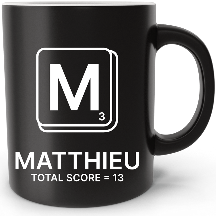 Mug personnalisé Scrabble Lettre M