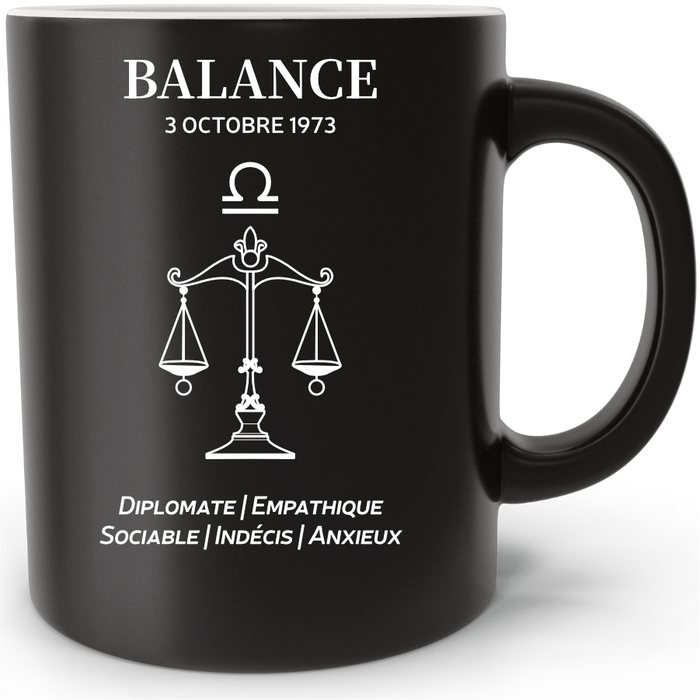 Mug personnalisé Signe Astrologique Balance