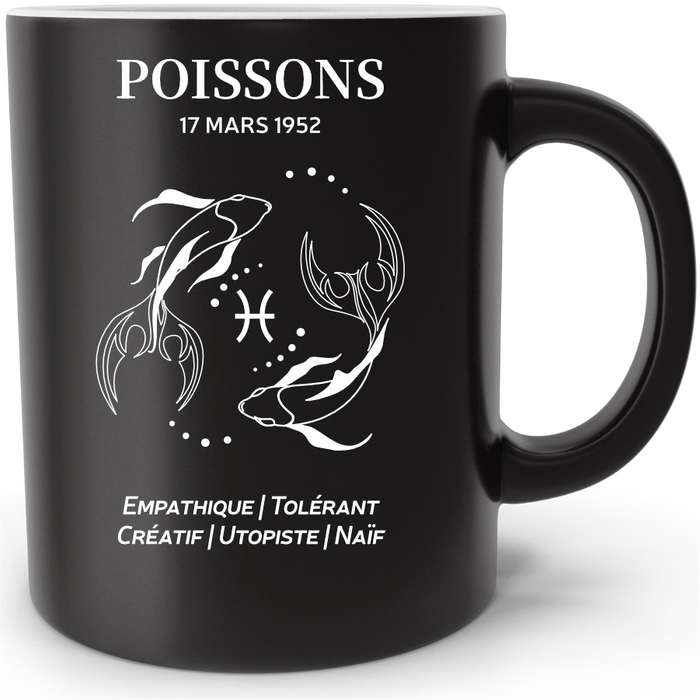 Mug personnalisé Signe Astrologique Poissons
