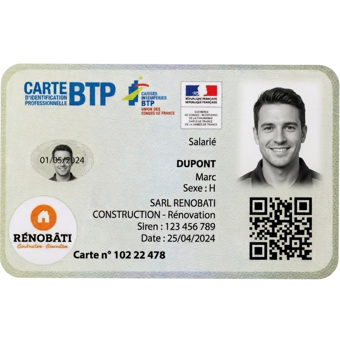 Photo carte pro BTP