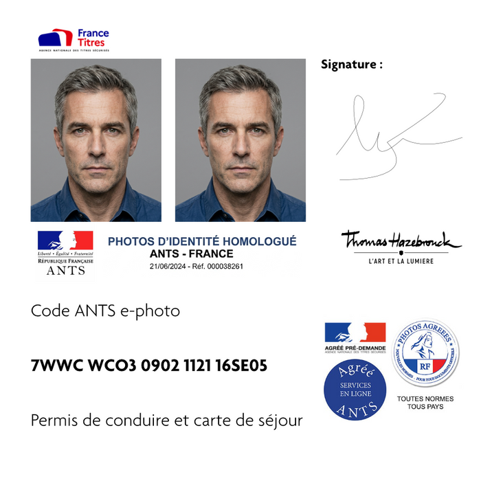 Photo identité permis de conduire renouvellement poids lourds