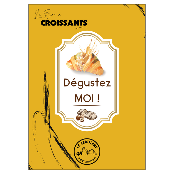 Bar à Croissants : Affiche or moderne
